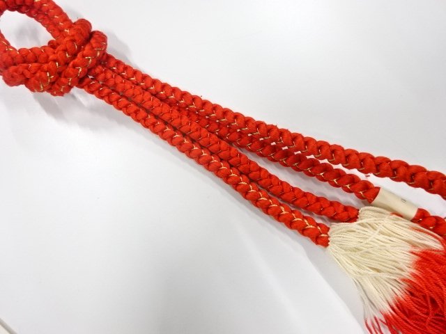 JAPANESE KIMONO / UNUSED HAND-TIED OBIJIME